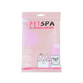 Meilleurs prix pour Lot de 6 gants jetables pour animaux de compagnie, massage SPA jetable pour chien, désodorisation douce, nettoyage en profondeur, lingettes sans rinçage, fournitures de toilettage pour chat rose