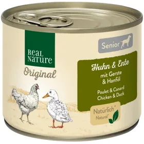 Meilleurs prix pour REAL NATURE Senior Poulet et canard 6x200 g