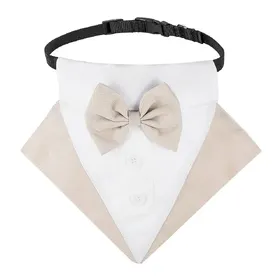 Comparer les prix de Collier bandana de mariage formel pour chien avec nœud papillon, cravate réglable pour animaux de compagnie, foulard bandana pour chiens de petite, moyenne et grande taille L kaki