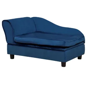 Comparer les prix de Canapé pour animaux de compagnie avec rangement Velours Peluche Bleu Capacité 15 kg