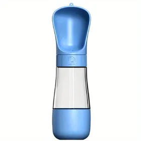 Meilleurs prix pour Bouteille d'eau pour chien portable 2 en 1 Contenant à nourriture Bols de voyage pour petits chiens Chats Voyage en extérieur Marcheur Distributeur Accessoires pour animaux de compagnie 490ml gray
