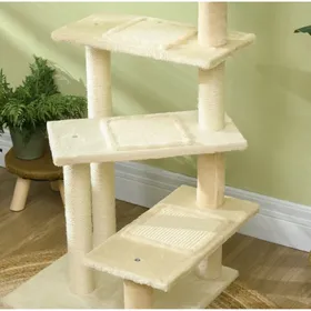 Comparer les prix de Arbre à chat 100 cm beige avec plateformes et sisal
