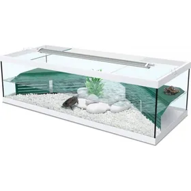 Comparer les prix de Aquarium blanc avec filtre Aquatlantis Tortum - Tortum 100 - 100x40x30cm