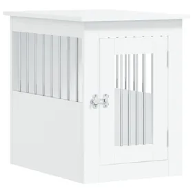 Meilleurs prix pour vidaXL Meuble de cage pour chiens blanc 45x62x59 cm bois d'ingénierie