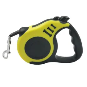 Comparer les prix de Laisse de chien Durable pour petits chiens moyens, Nylon rétractable Flexible et automatique, laisse de Traction de 3/5M pour chiots, chats, fournitures pour animaux de compagnie jaune