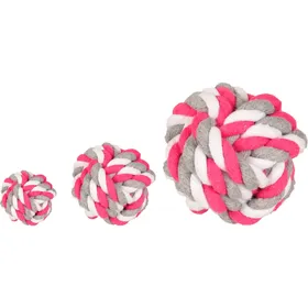 Meilleurs prix pour Balle en corde JIM blanc/gris/fushia - plusieurs tailles disponibles - 8,5cm