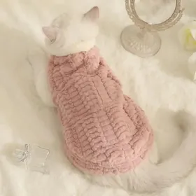 Meilleurs prix pour Pull pour Chat Manteau pour Chiot Épais Chaud Vêtements pour Animaux Hiver Tenues pour Chat Chaton Petits Chiens Blouson d'Hiver Vêtements pour Chat Animaux Accessoires (Pink,XL(for 5.5-7.5kg)) rose