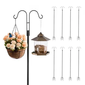 Comparer les prix de VEVOR Crochet de Berger pour Mangeoire à Oiseaux, 2345 mm, Poteau pour Mangeoires à Oiseaux, Lot de 8, Épaisseur 19 mm, Support pour Jardin Suspendre Paniers à Plantes, Lanternes, Carillons Éoliens