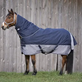 Comparer les prix de Couverture TYREX 600 D doublée polaire 6'3" - 190 cm - Bleu et Gris - EQUI-THEME