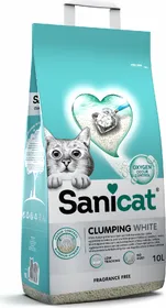 Meilleurs prix pour SANICAT CLUMPING WHITE+ Litière blanche sans parfum - Lot de 2x 10L