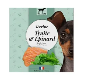 Meilleurs prix pour WILLIAM'S Terrine Truite et Épinards pour chien - Lot de 6x Truite et Épinards - 80g