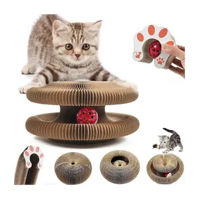 Meilleurs prix pour Jouet pour chat Kitty Kurlz - Griffoir magique en forme dorgue tapis à griffer interactif jouet pliable en accordéon pour chat