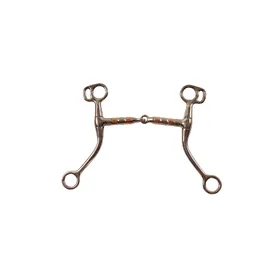 Meilleurs prix pour Mors western snaffle pour cheval en acier inoxydable avec tiges courtes et rouleaux en cuivre Pool's