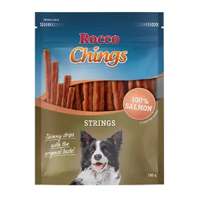 Meilleurs prix pour Rocco Chings Strings pour chien - saumon 150 g