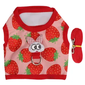 Comparer les prix de Vêtements pour Lapin de Compagnie Petit Animal Gilet avec Laisse de Traction pour Totoro Hamster Ours Doré LapinM S pink