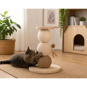 Meilleurs prix pour Arbre à chat - EDEN - Snowie - Bois de pin - Plateforme dobservation 47 cm - Cordes sisal et jute