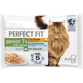 Meilleurs prix pour Nourriture pour Chat Senior - PERFECT FIT - Repas Stérilisé - 52 Sachets Fraîcheur - Pâtée en Sauce - 7+ Ans
