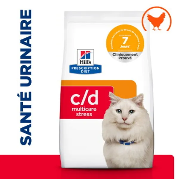 Hill's Prescription Diet c/d Multicare Stress Urinary Care Croquette Chat Adulte Poulet 2x3 kg – photo 3