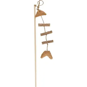 Comparer les prix de Jouet Chat - Flamingo Canne à pêche Arête de poisson Brun - 45 cm
