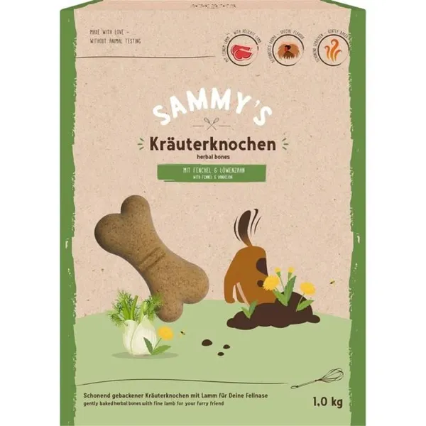 Sammy's Os à base de plantes - Friandises pour chien cuites en douceur - Os aux herbes avec agneau fin - 1 kg – photo 2