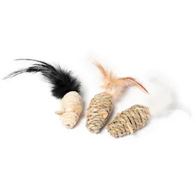 Meilleurs prix pour Lot de 3 souris en varech naturel Karlie - pour chat
