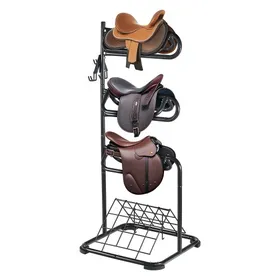 Meilleurs prix pour VEVOR Support de Selle Cheval, Porte-selle Anglais Western Autoportant, Niveaux Rotatifs, Rangement de Couverture et Coussin, pour Matériels Chevaux d'Équitation, Organisation de Sellerie, d'Écuries