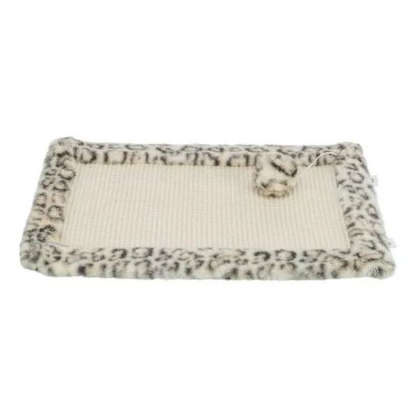 Tapis Grattoir Pour Chats Trixie Leo 55 X 35 Cm Crème Imprimé Léopard Sisal – photo 3