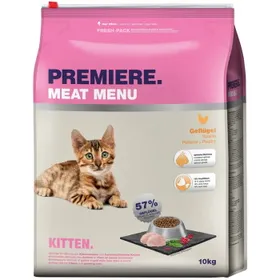 Meilleurs prix pour PREMIERE Meat Menu croquettes pour chaton Volaille 10 kg