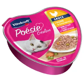 Comparer les prix de 15x85g Vitakraft Poésie Création poulet et légumes en sauce nourriture humide pour chat