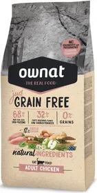 Comparer les prix de Croquettes Chat - Ownat Grain Free Just Adulte sans céréales au Poulet 1kg