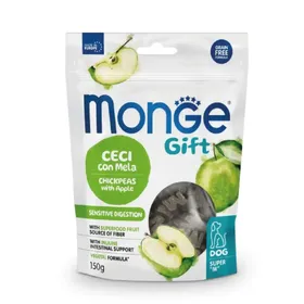 Meilleurs prix pour Monge Gift Snacks Gift Digestif Sensitive – Pois Chiches & Pomme