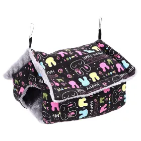 Meilleurs prix pour Nid d'oiseau Design Suspendu Doux Peluche Chaud Sûr Taille Portable Gain de Place Nettoyage Facile Perruche black