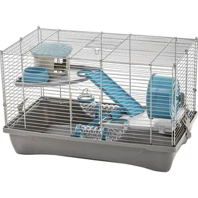 Comparer les prix de Cage pour hamster - 58cm - Flat VIP Gris - 58x38x32cm