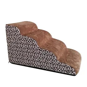 Meilleurs prix pour Escalier pour chien rampe antidérapante pour animaux de compagnie escaliers rampe pour chien pour lit marches pour chien 4 niveaux escaliers d'entraînement marron