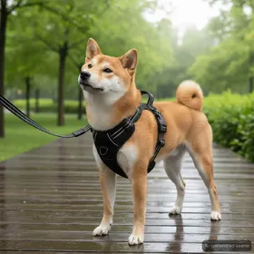 Comparer les prix de vidaXL Harnais pour chien avec laisse et collier réglables rose L