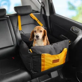 Comparer les prix de VEVOR Siège d'auto pour chiens petits 11 kg, siège rehausseur imperméable pour chien, poignées latérales, poche de rangement, laisse à clipser, rembourrage coton PP, lit pour animal de compagnie, noir