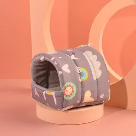 Meilleurs prix pour Mini cage mignonne pour lapin, écureuil, tapis d'hiver chaud en coton, nid pour cochon d'Inde, hamster, maison, petit animal, lit de couchage, cage suspendue pour animaux de compagnie S 8x8cm beige