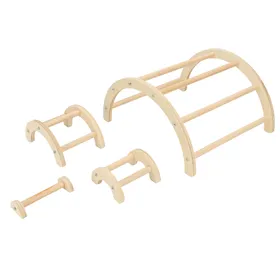 Meilleurs prix pour Perchoir à Poulet Griffe Meulage Structure Stable Forme d'Arche Support en Bois pour Ferme Animal de Compagnie Poulailler beige
