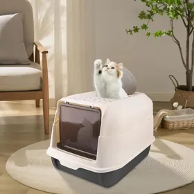 Meilleurs prix pour Bac à litière pour chat - YIPEEMA - avec pelle - noir - 36x51x34 cm