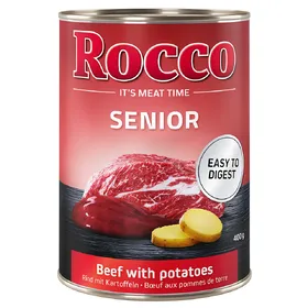 Comparer les prix de Lot Rocco Senior 12 x 400 g pour chien - bœuf, pommes de terre