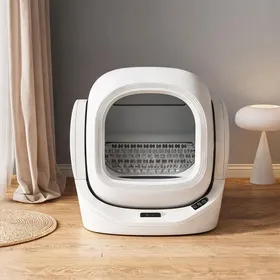Meilleurs prix pour Bac à litière automatique connecté 68 L sécurité infrarouge réservoir 8 L finition blanc silencieux