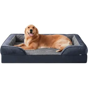 Meilleurs prix pour Panier Chien Orthopédique XL Grande Taille - Mémoire de Forme et Coussin Nid dAbeille - Déhoussable Lavable Doublure Imperméable