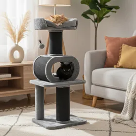 Comparer les prix de Arbre à chat XXL TowerMax - 133 cm - Zolia - 60x48x133cm - Ø11-18cm