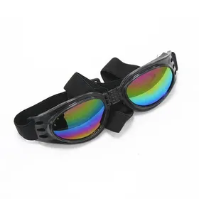 Meilleurs prix pour Lunettes de soleil pliables pour chiens, Protection solaire, coupe-vent, accessoires pour animaux de compagnie black