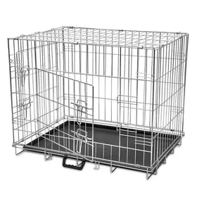 Comparer les prix de vidaXL Cage métallique et pliable pour chiens M