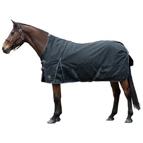 Comparer les prix de Couverture d'extérieur pour cheval col haut doublure lisse HKM Glasgow 1200D