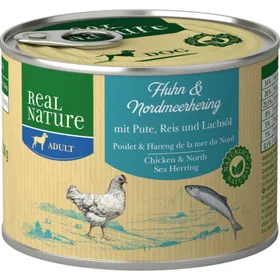 Meilleurs prix pour REAL NATURE Adult Poulet et hareng de la mer du Nord 6x200 g