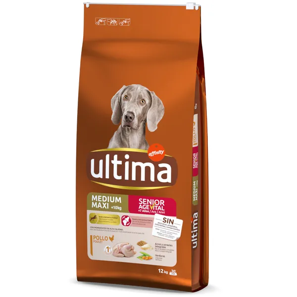 Medium / Maxi Senior poulet Ultima - Croquettes pour chien – photo 2