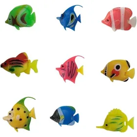 Comparer les prix de Lot de 8 faux poissons en plastique colorés assortis pour lampe à bulles décoration daquarium (style aléatoire)