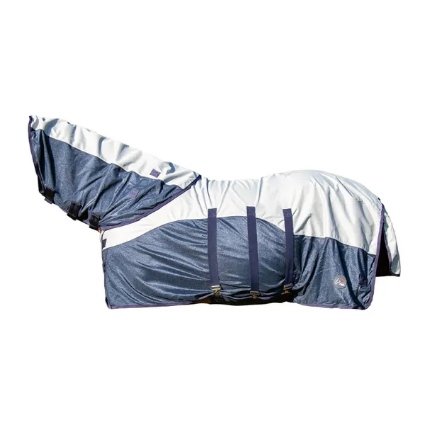 Couverture anti-mouches pour cheval avec couvre-cou et rabat ventral HKM Rain – photo 2